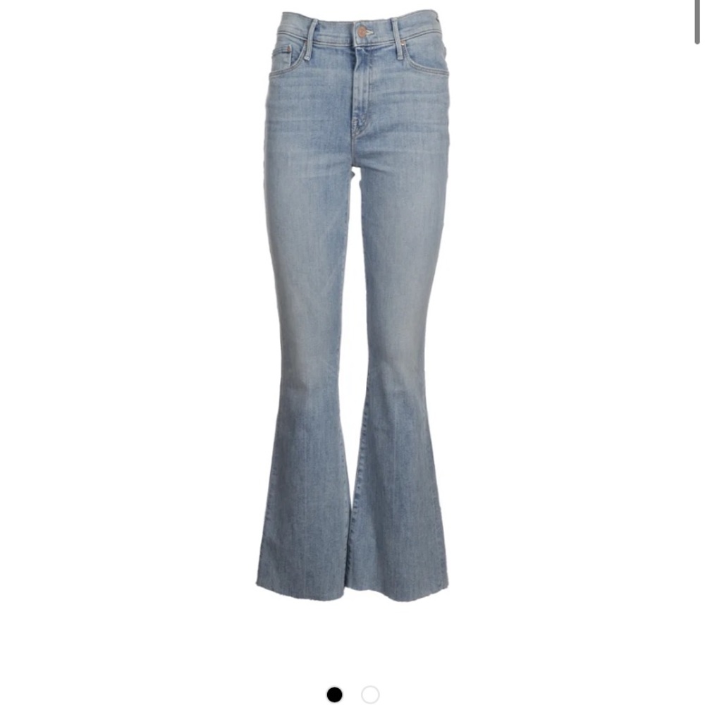 MOTHER weekender fray jeans in swimming pool